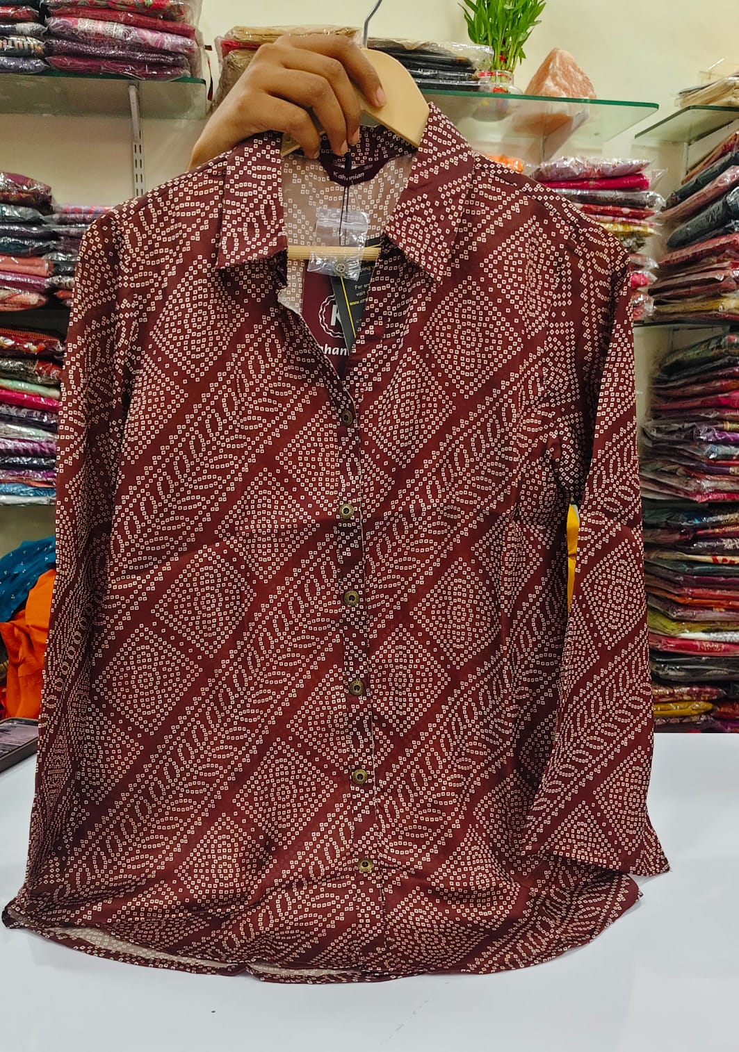 Pure crape bandani shirt (A707)