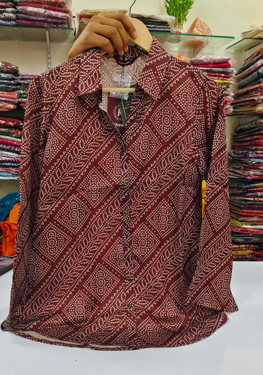 Pure crape bandani shirt (A707)