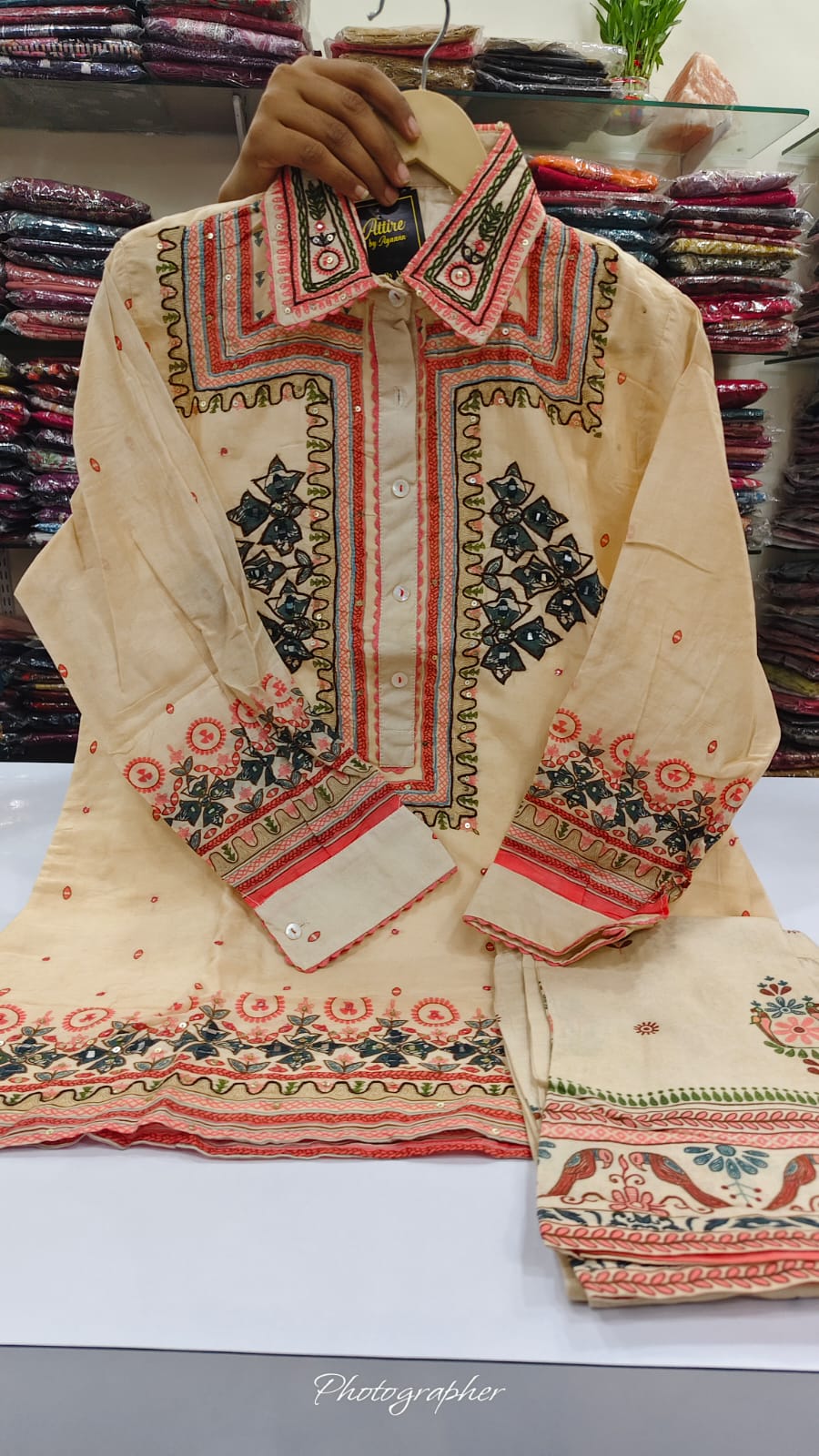 Muslin silk two piece cordset (A822)