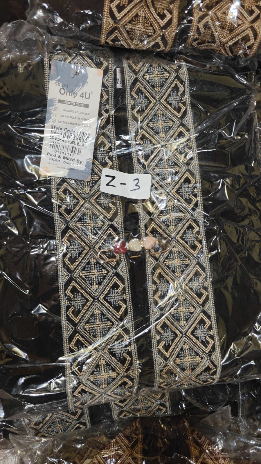 Pure kinted fully embroidered shrug (Z3)