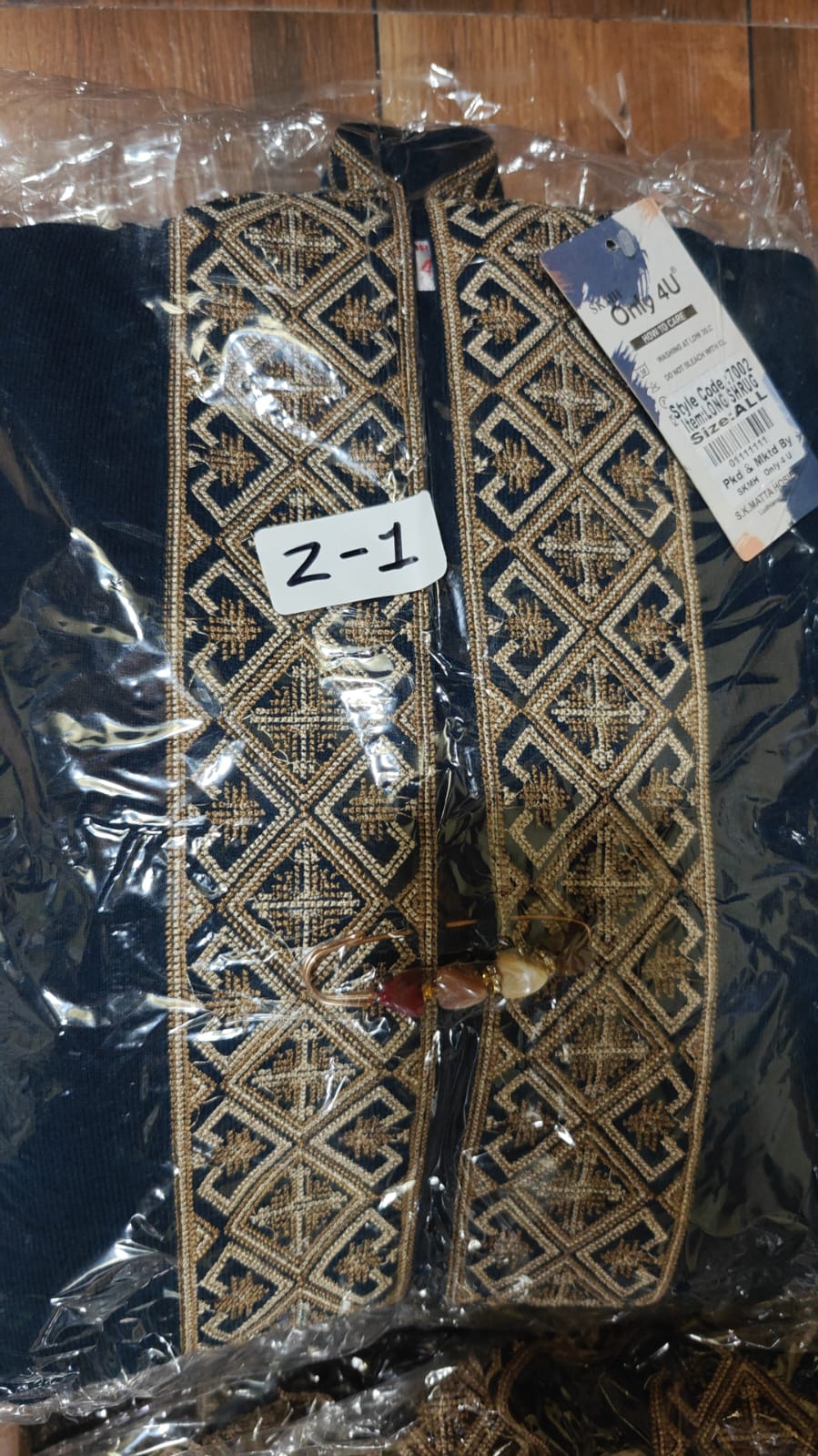 Pure kinted fully embroidered shrug (Z1)