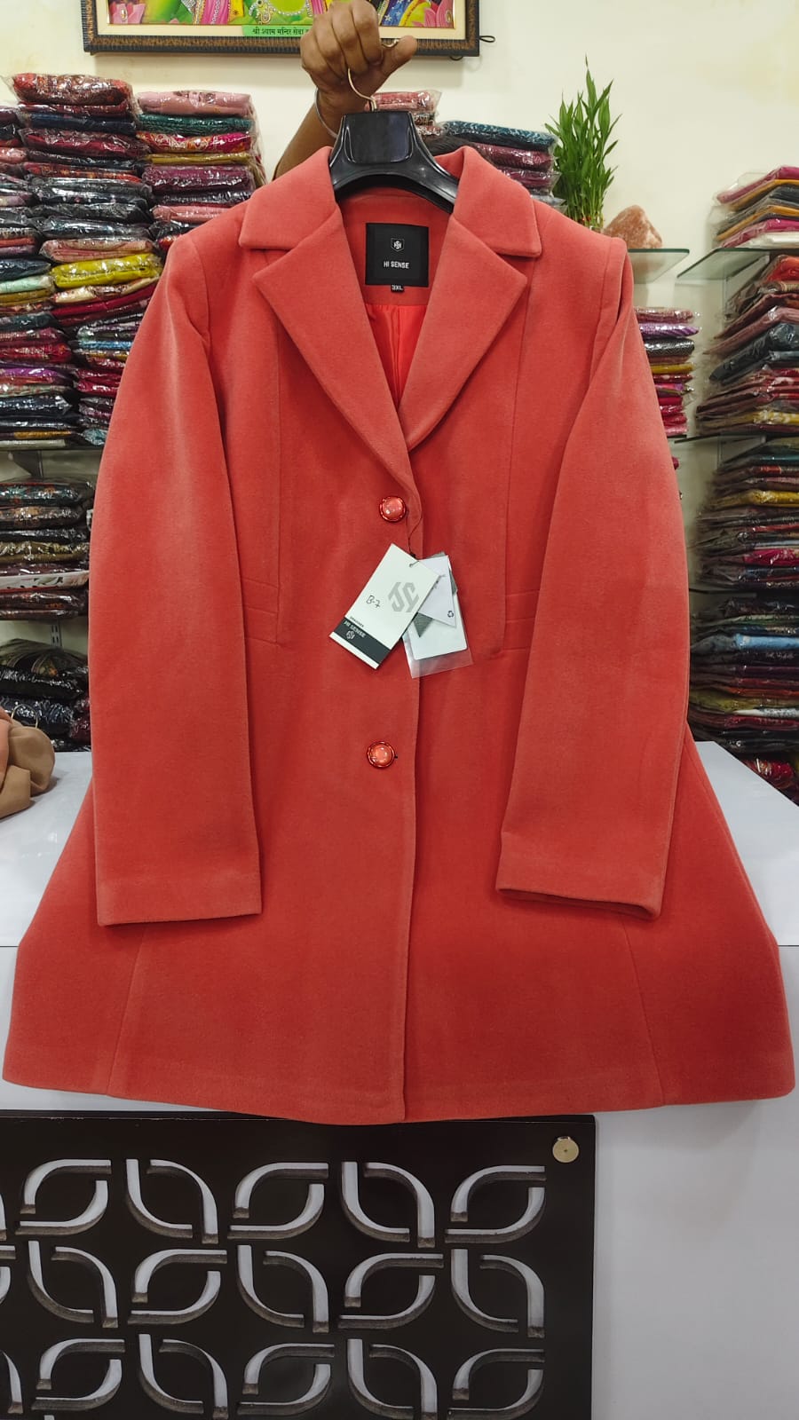 Premium pure warm solid colour blazer (B7)