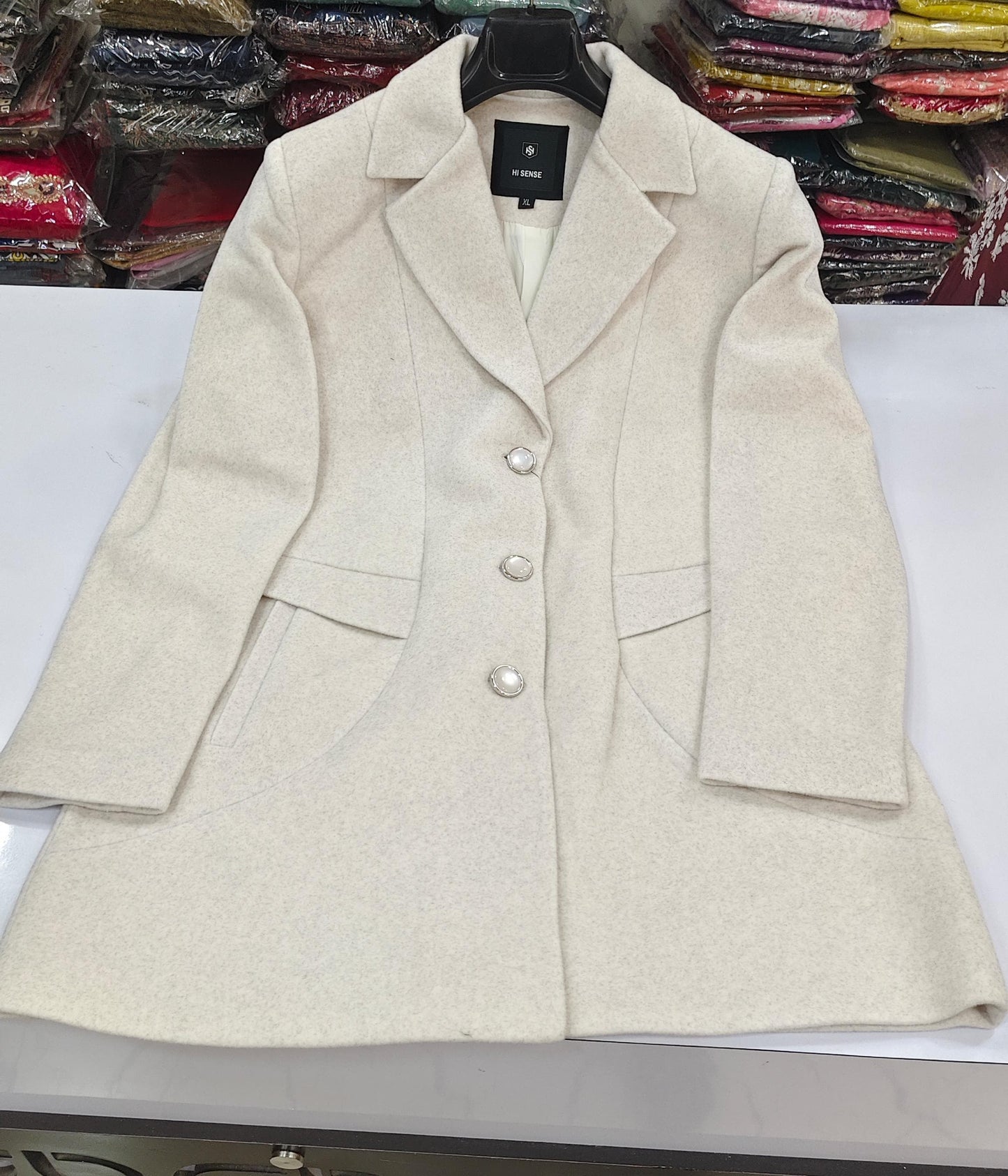 Premium pure wool blend warm long blazer (B9)