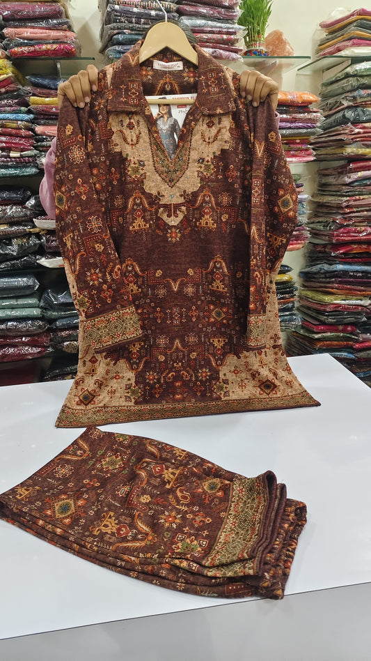 Premium pure warm Karachi digital print cordset(Z11)