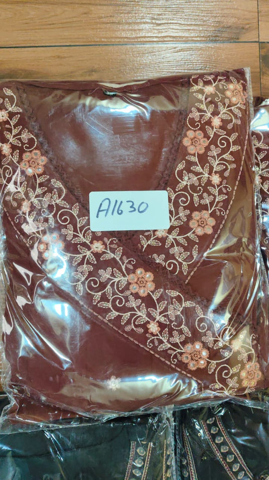 Pure cotton Angrakha pattern three piece set (A1630)