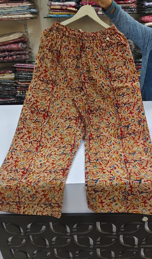 Pure cotton kalamkari plazo (A1776)