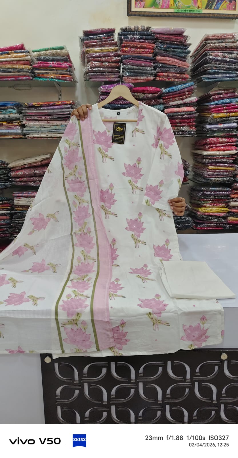 Cotton with lining three piece set (A1816)