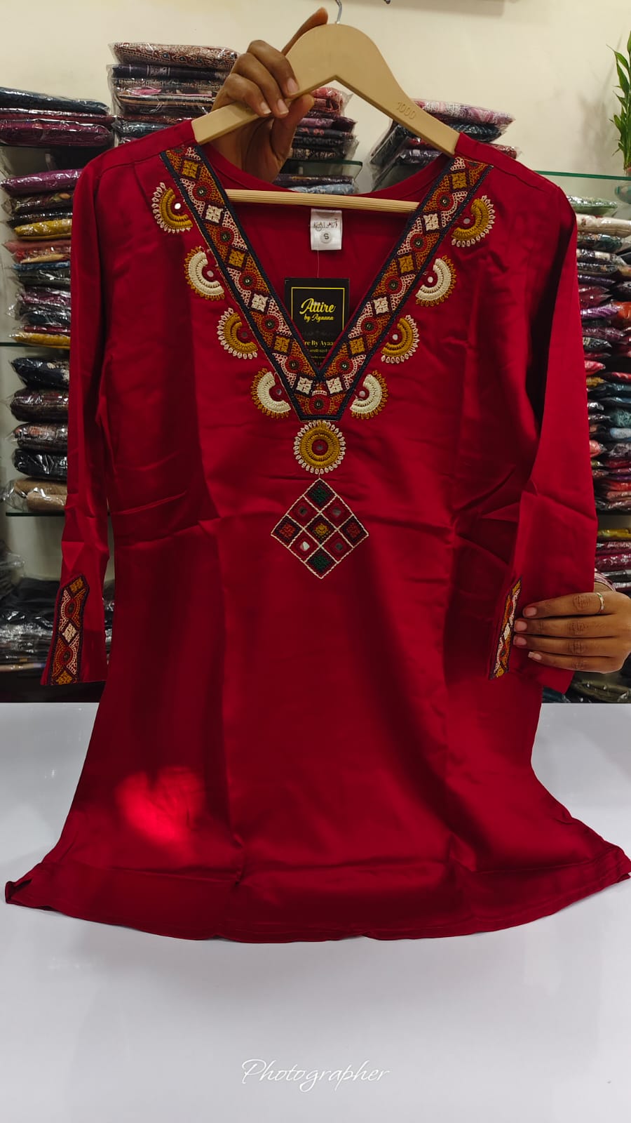 Gaji silk top length 33 inch (A1906)