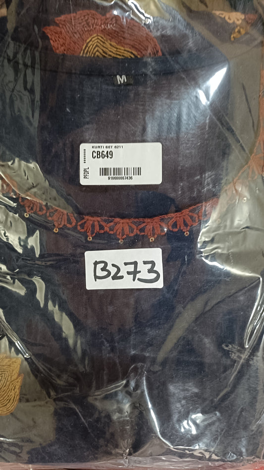 Pure cotton fully embroidered three piece set (B273)