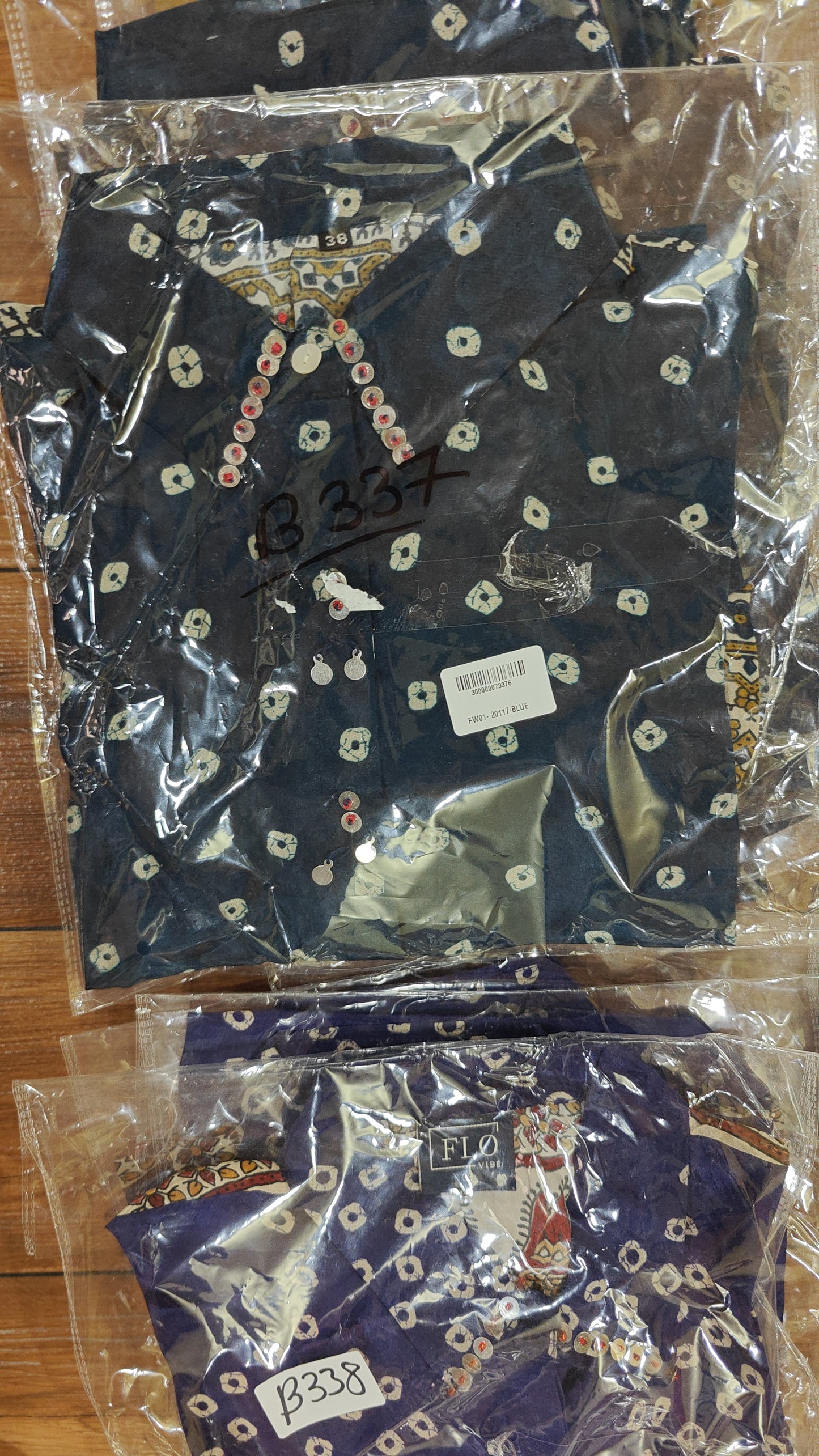 Pure crape bandani print smart shirt (B337)