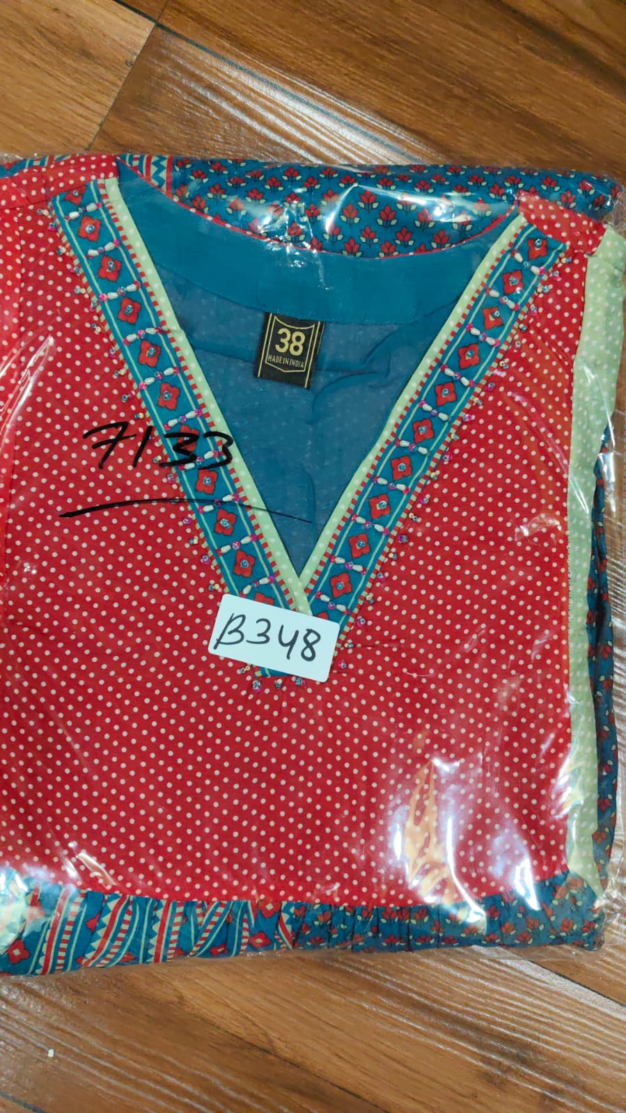 Pure mul silk with lining designer three piece set (B348)