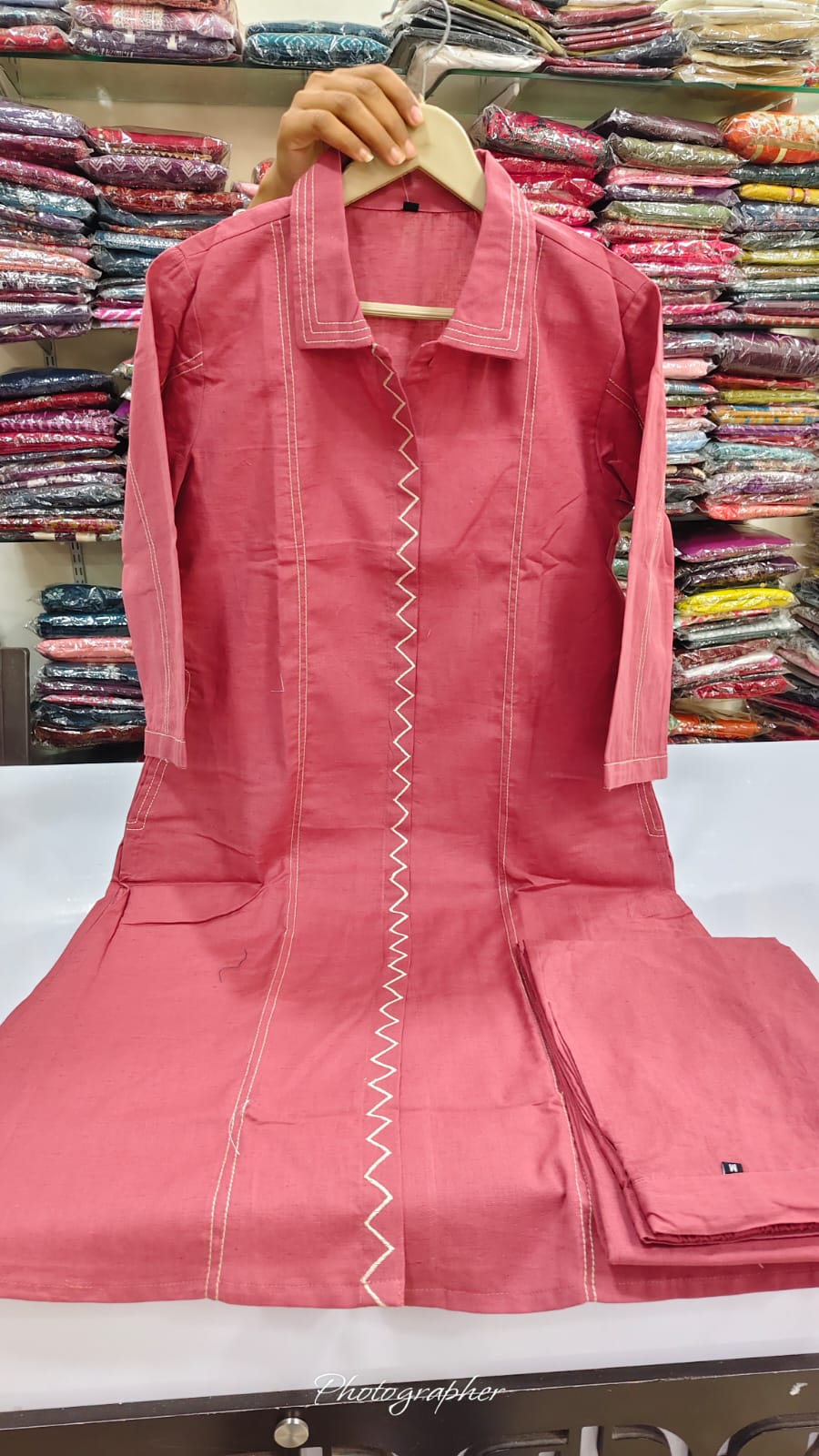 Cotton linen smart two piece cordset (B641)