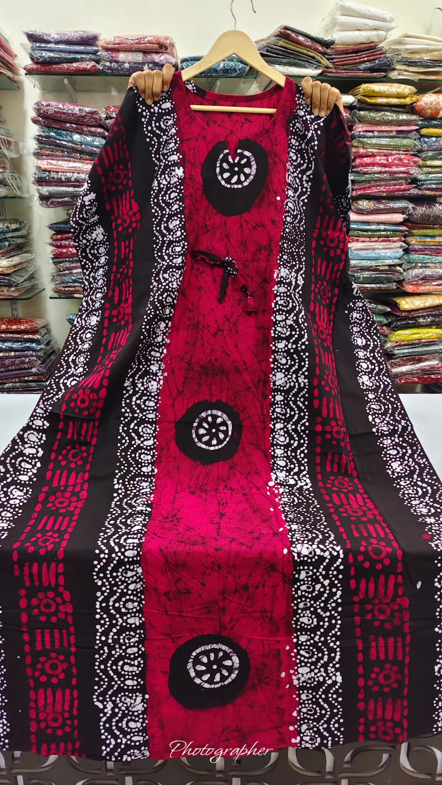 Cotton kaftan gown free size till 46 (B710)
