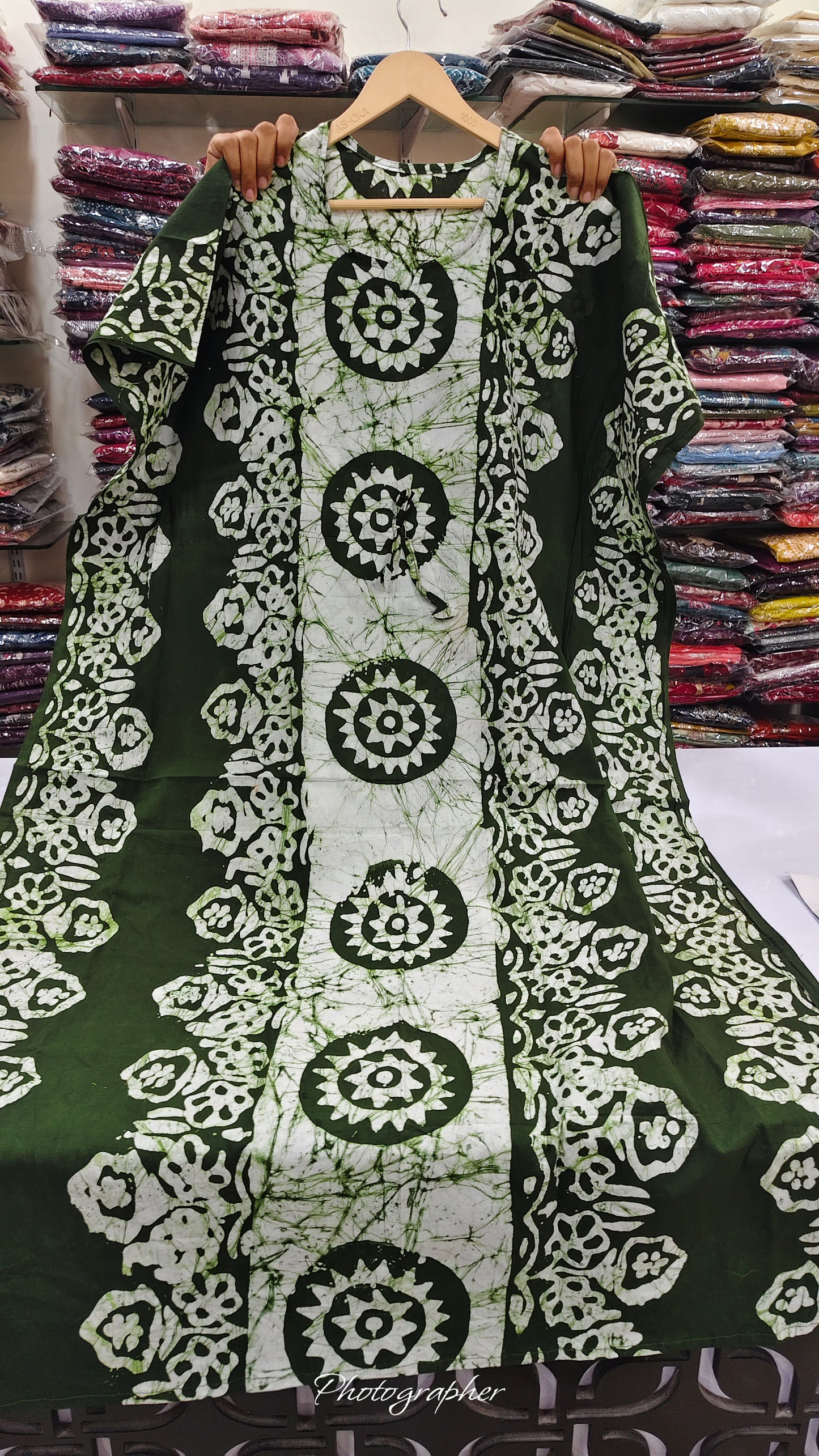 Cotton kaftan gown free size upto 46 size (B714)