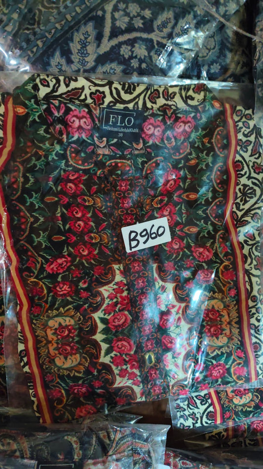 Pure crape smart shirt (B960)
