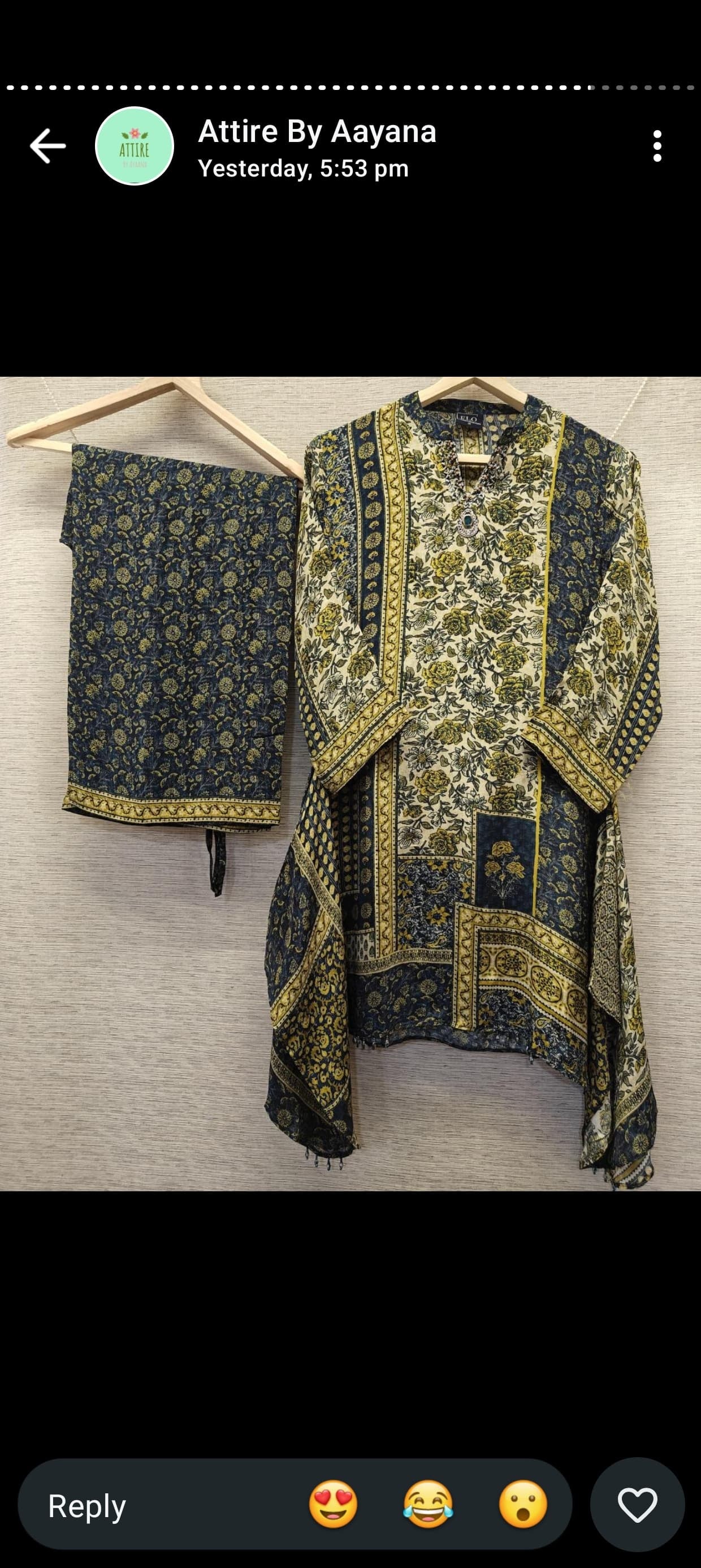 Pure crape smart two piece cordset (B963)