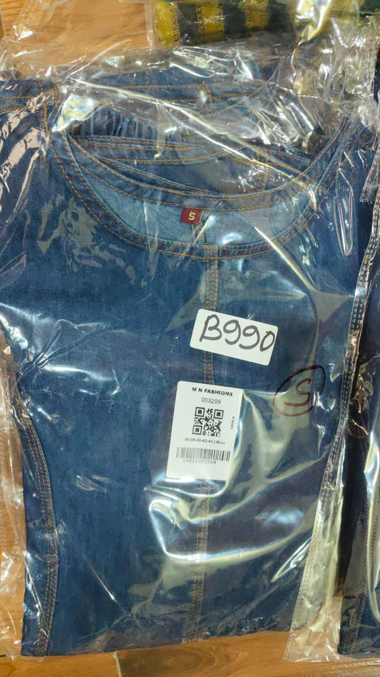 Soft denim stylish two piece cordset (B990)