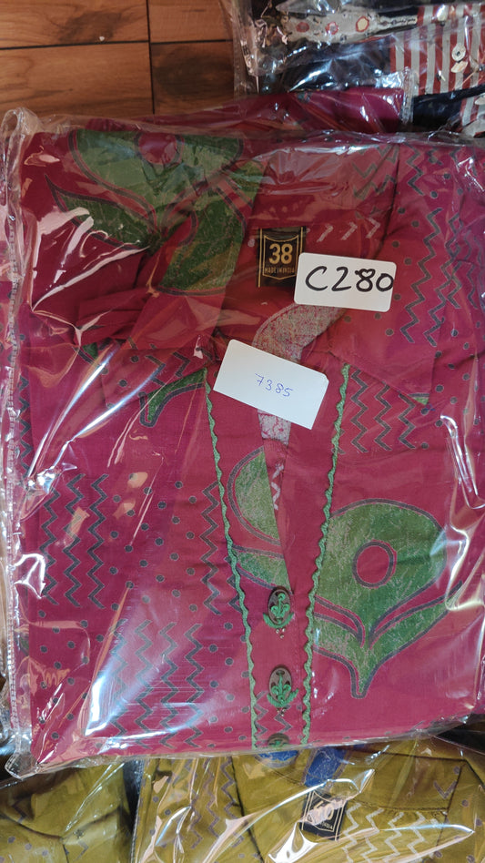 Handloom cotton smart two piece cordset (C280)