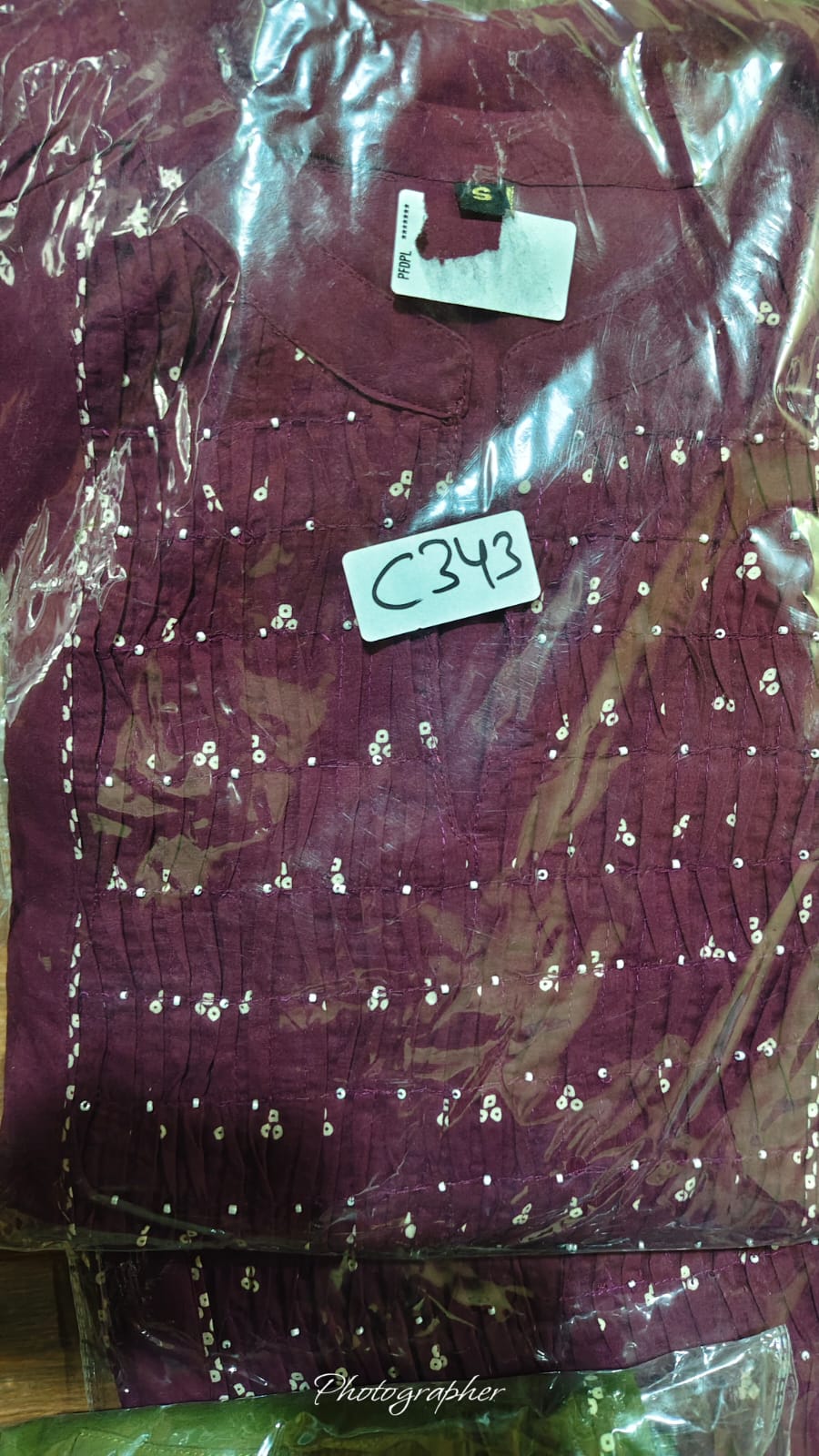 Pure cotton flared anarkali three piece set (C343)