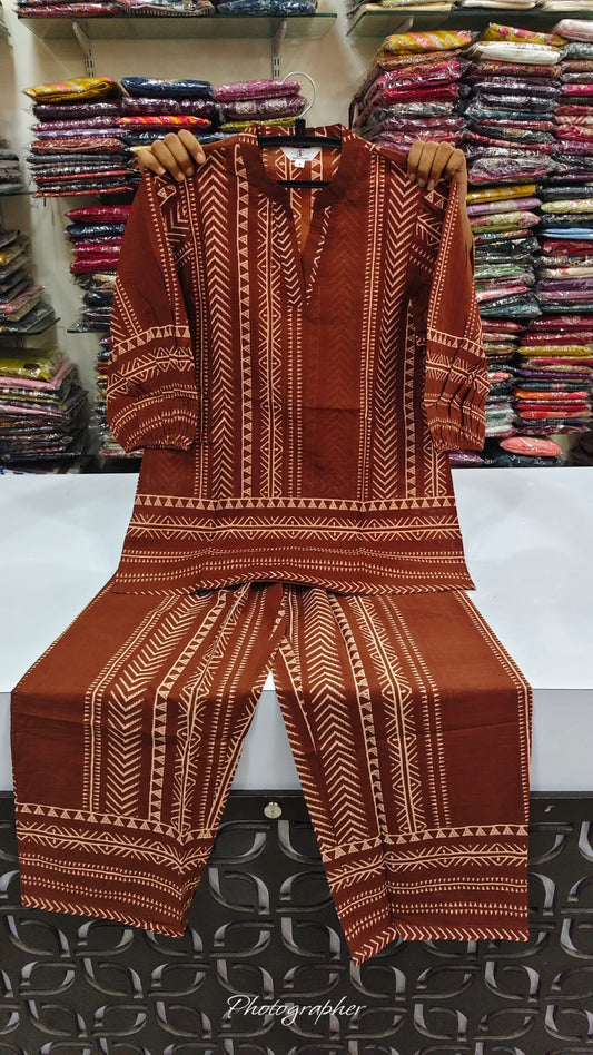 Smart pure cotton two piece cordset (C375)