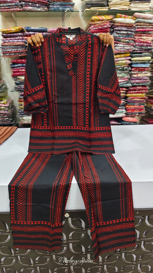 Smart pure cotton two piece cordset (C376)