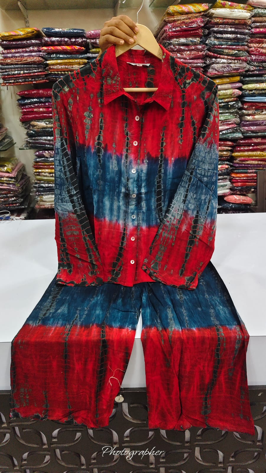 Shibori pure cotton smart two piece cordset (C373)