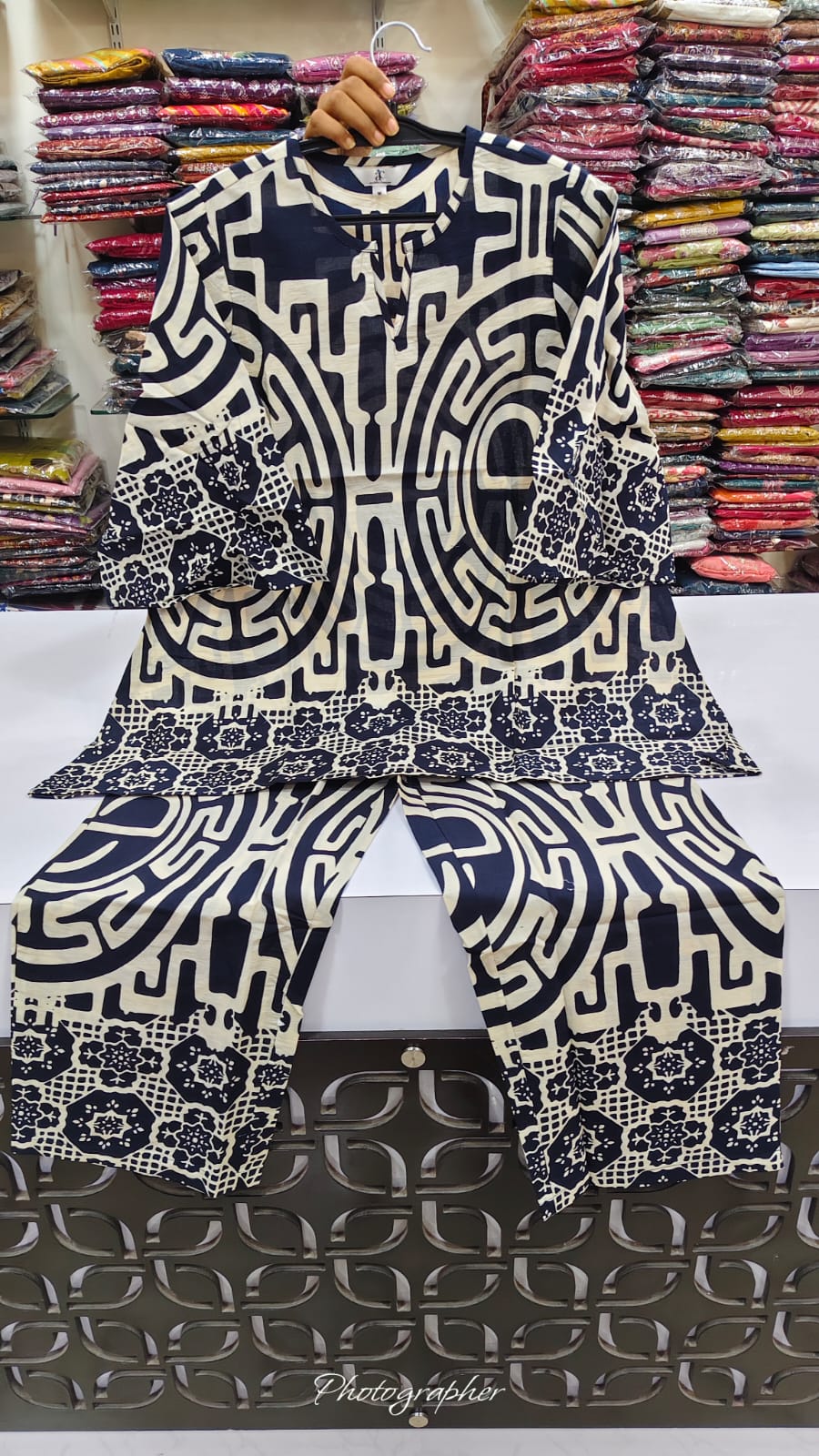 Pure cotton digital print smart two piece cordset (C368)