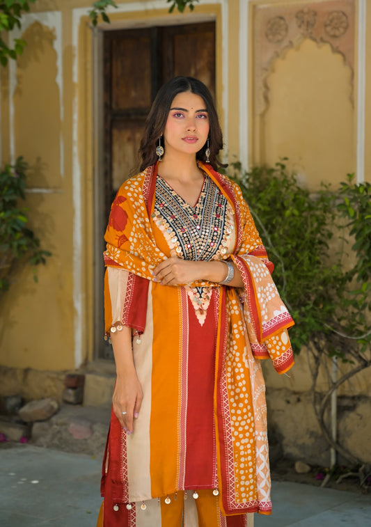 Natural crape smart two piece cordset (C448)