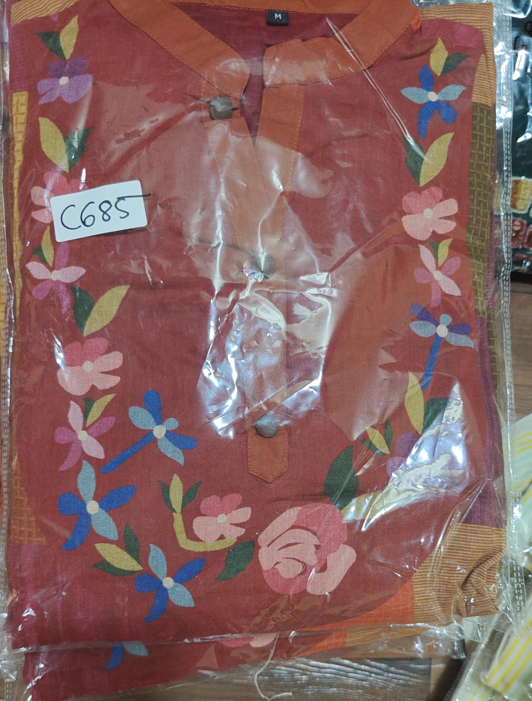 Mul cotton with lining fully embroidered smart two piece cordset (C685)