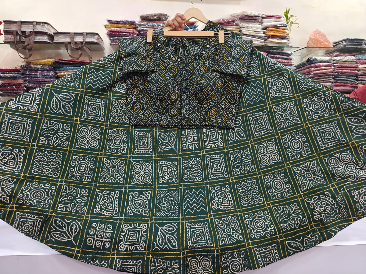 Pure gaji silk with paded blouse two piece set (F121)