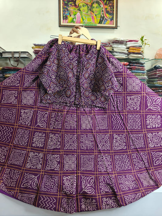 Pure gaji silk with paded blouse two piece set (F121)