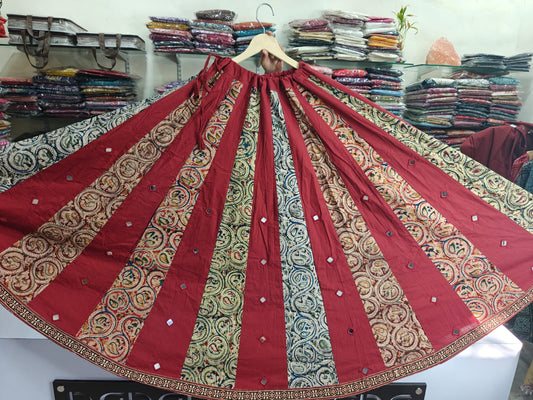Pure cotton flared skirt (F123)