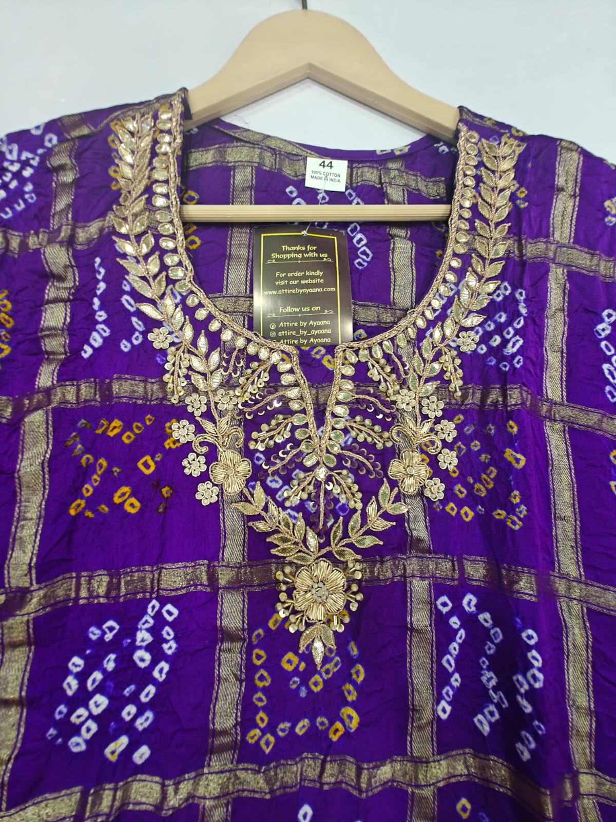 Bandani ghatchola with lagadi border three piece set (C793) (front and back with lagdi border)