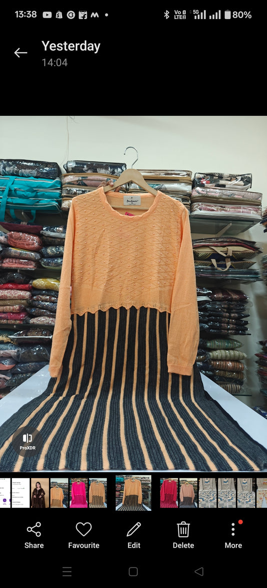 Premium knitting wollen kurta (W28)