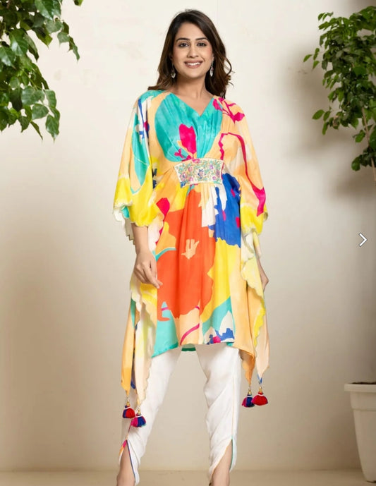 Kaftan with tulip pant (P843)