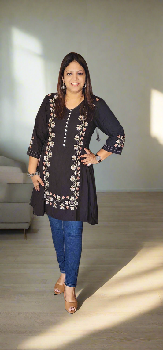 Designer fully thread work one piece tunic(P47)