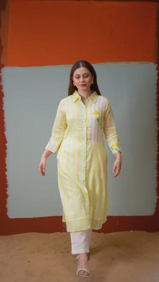 Mul cotton with lining smart two piece cordset (C693)