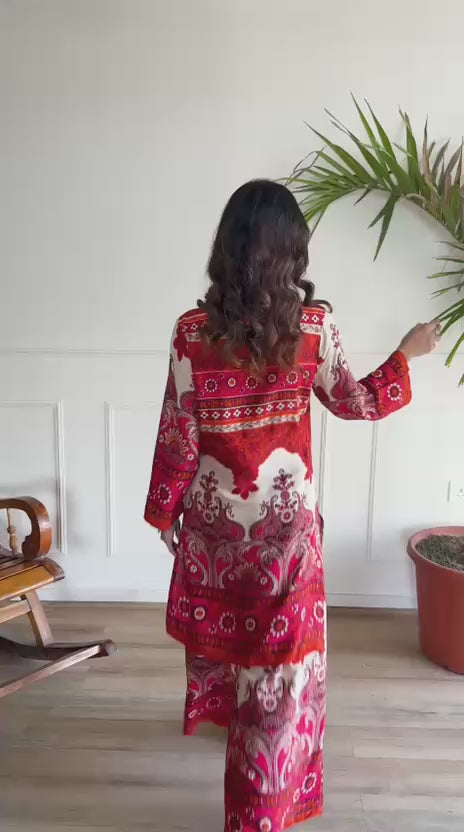 Cotton modal smart two piece cordset (B263)