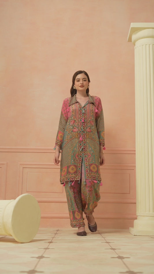 Natural crape smart two piece cordset (C157)
