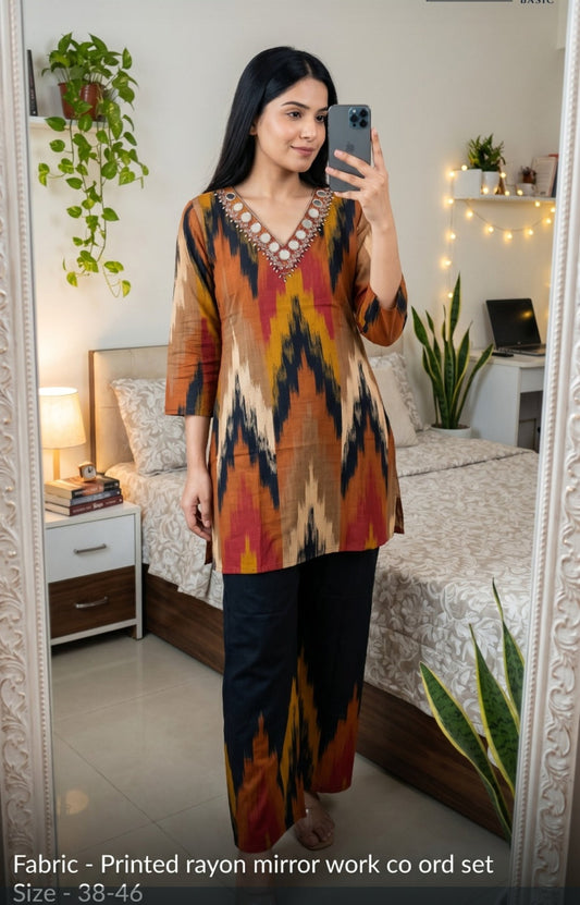 Cotton modal smart two piece cordset (C550)