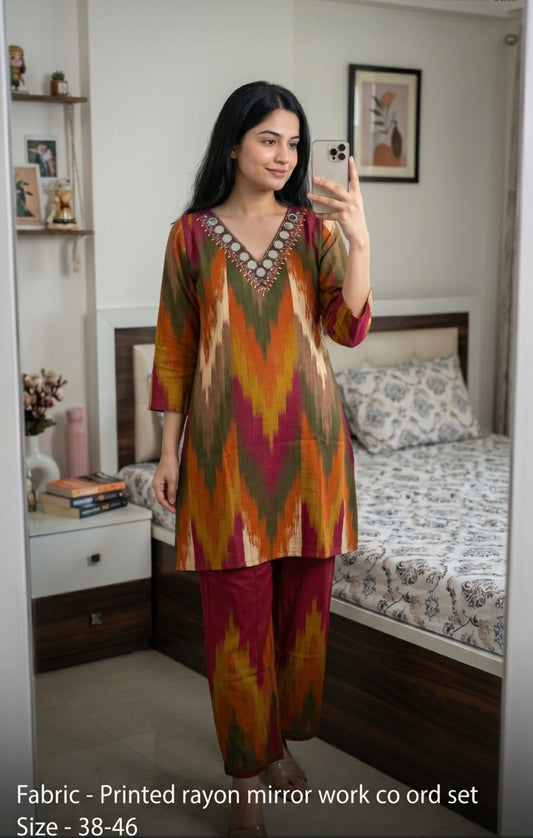 Cotton modal smart two piece cordset (C549)
