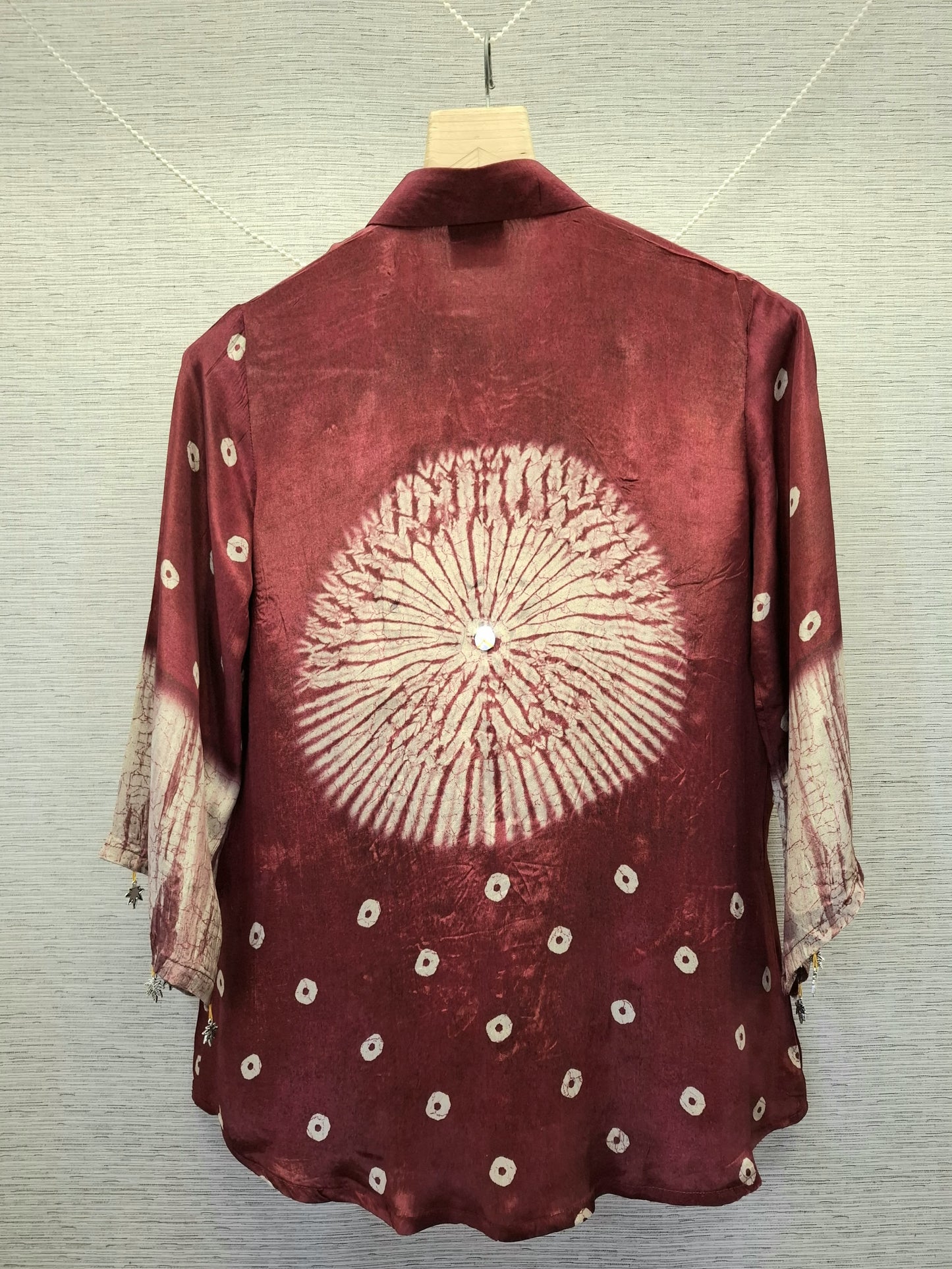 Natural crape bandani print smart shirt (C261)
