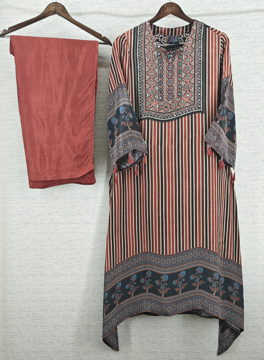 Natural crape smart two piece cordset (C553)