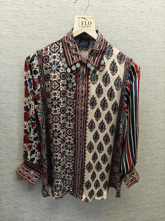 Smart pure crape loose fit upto 46 size (B121)