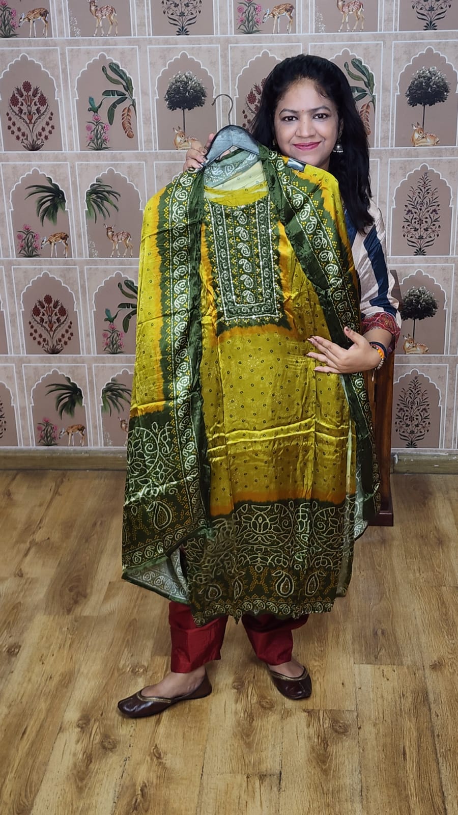Pure gaji silk three piece set (C767)