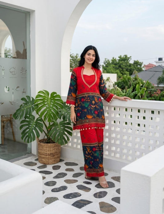 Cotton modal very stylish with buster three piece cordset (B1033)