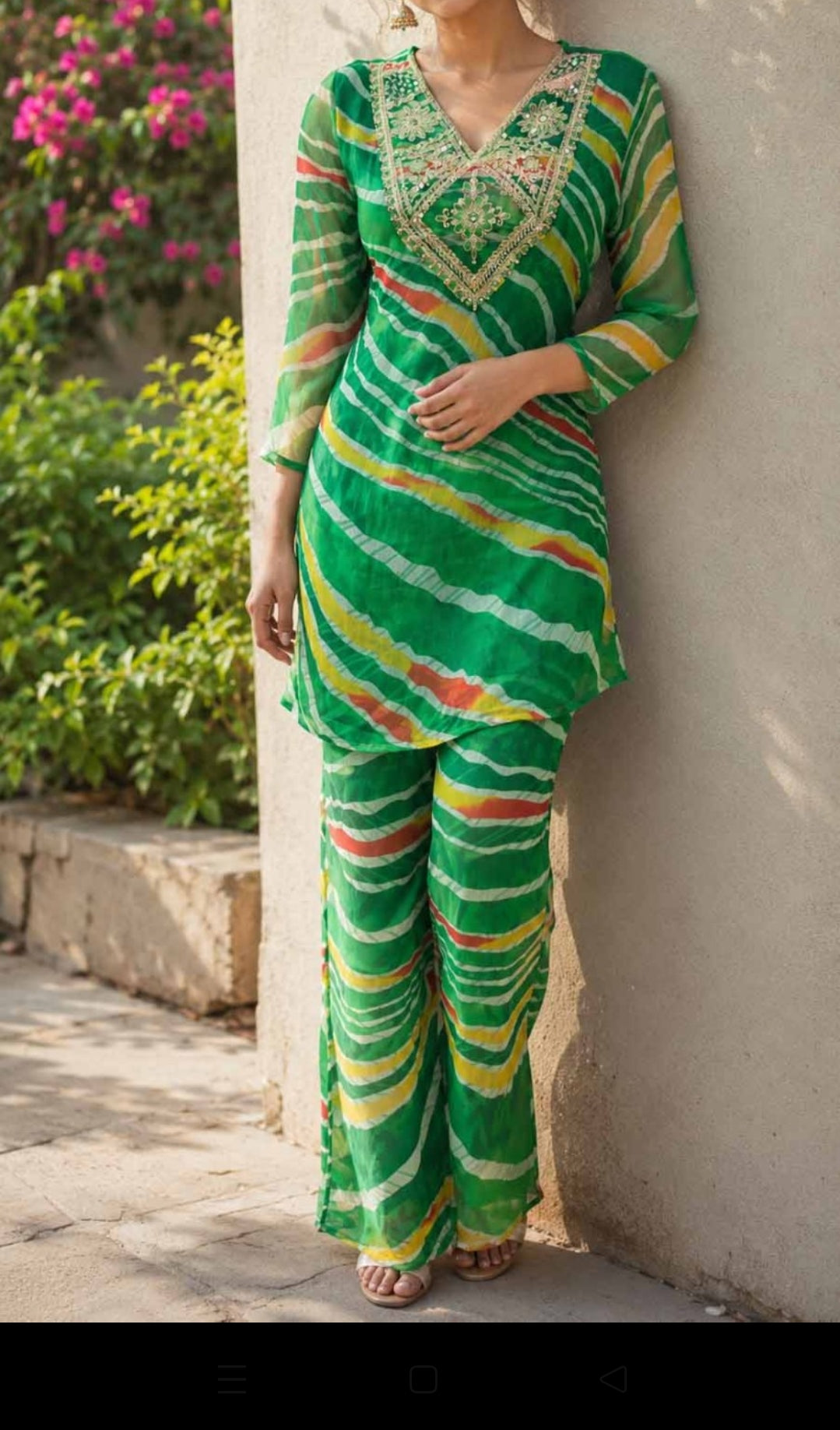 Chiffon with mul lining stylish two piece cordset (C352)