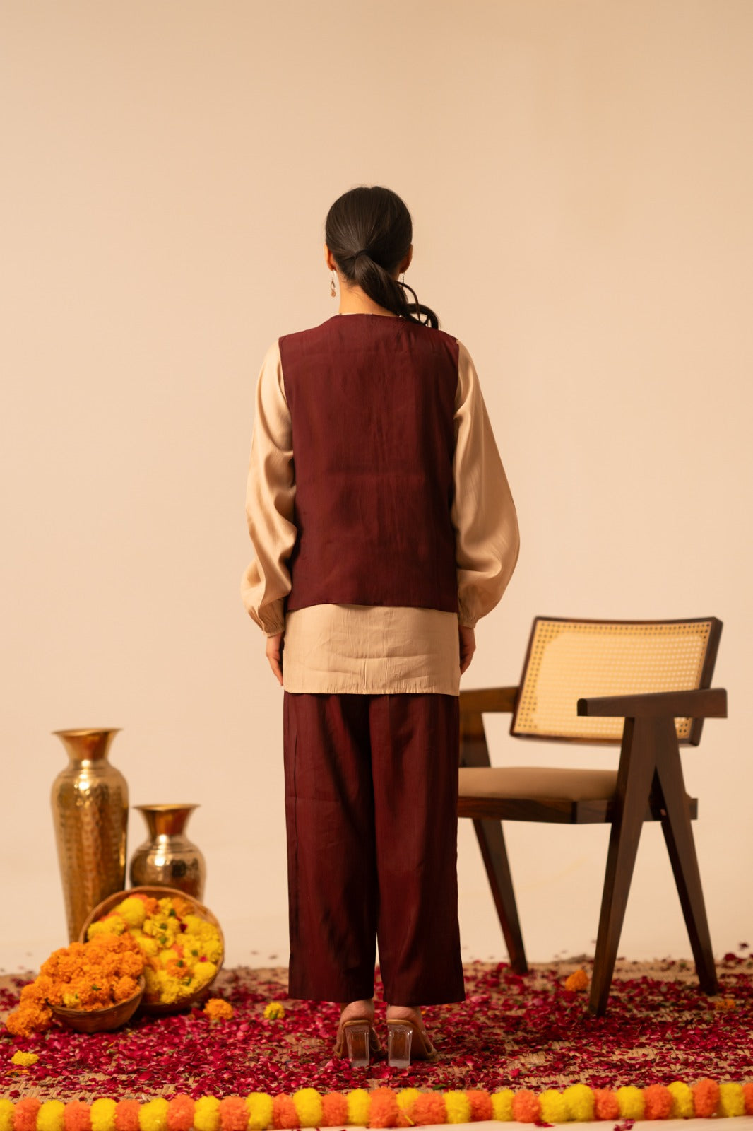 Pure muslin stylish three piece cordset (A1173)