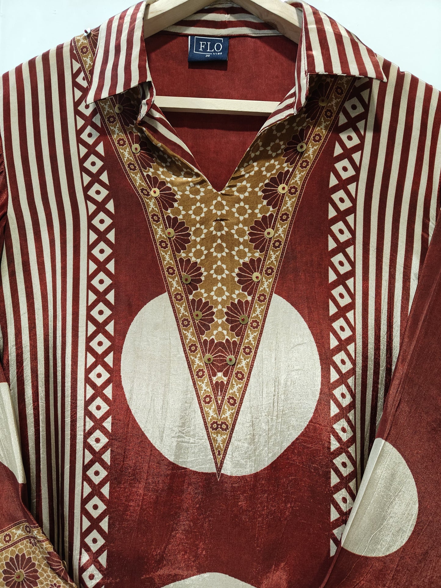 Natural crape smart shirt (B897)