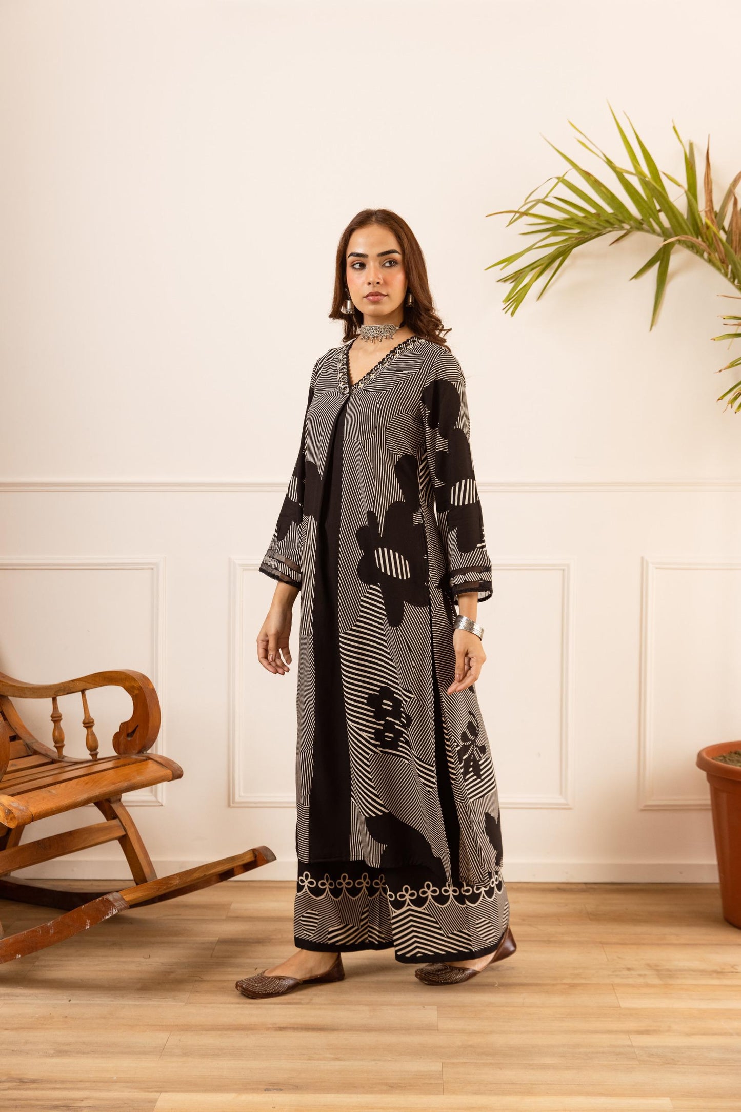 Cotton modal smart two piece cordset (B300)